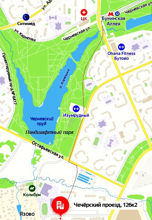 Карта чечерский проезд