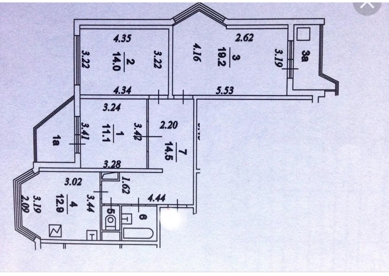 П 44т планировка 3 х комнатная квартира Купить 3-комнатную квартиру, 75.7 м² по адресу Москва, улица Сталеваров, 10к3, 1