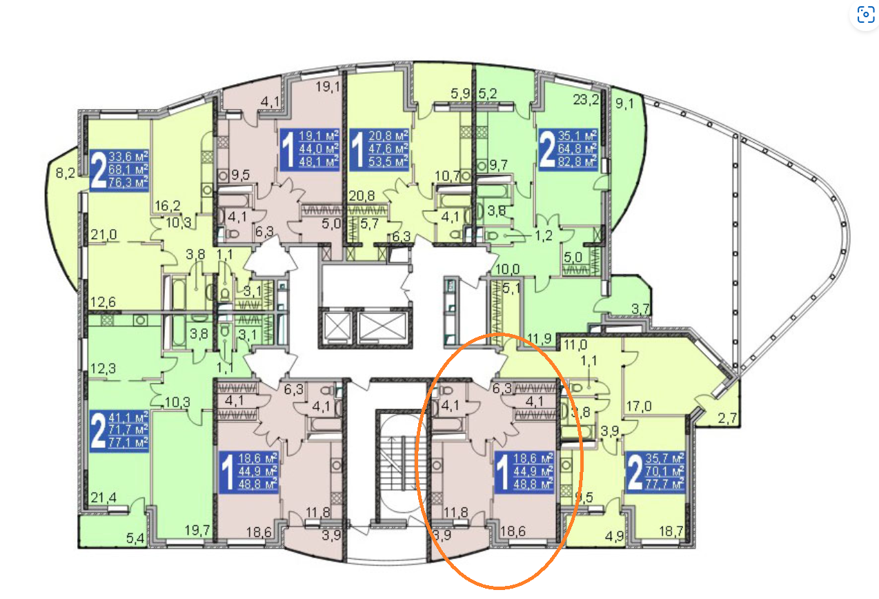 Купить 1-комнатную квартиру, 44.8 м² по адресу Московская область,  Раменский городской округ, дачный посёлок Удельная, Полевая улица, 52, 7  этаж за 8 000 000 руб. в Домклик — поиск, проверка, безопасная сделка с  жильем в офисе Сбербанка.