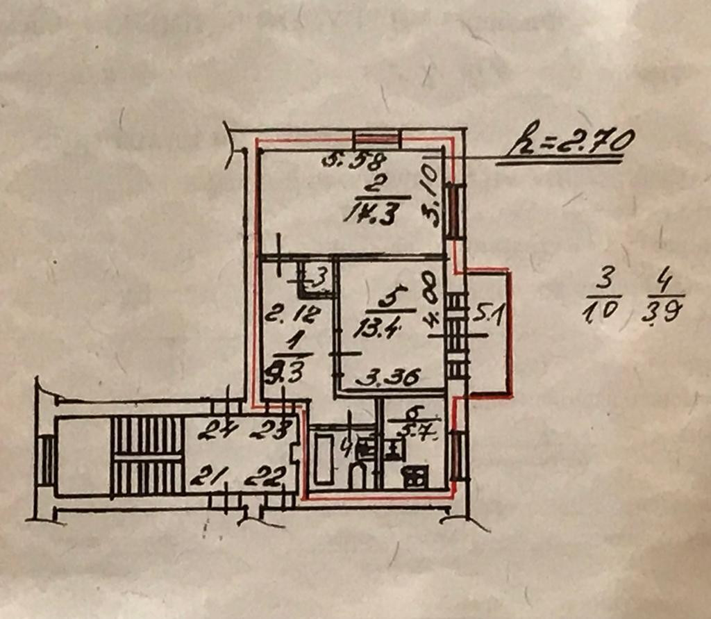 Купить 2-комнатную квартиру, 52.1 м² по адресу Санкт-Петербург, Колпино ...