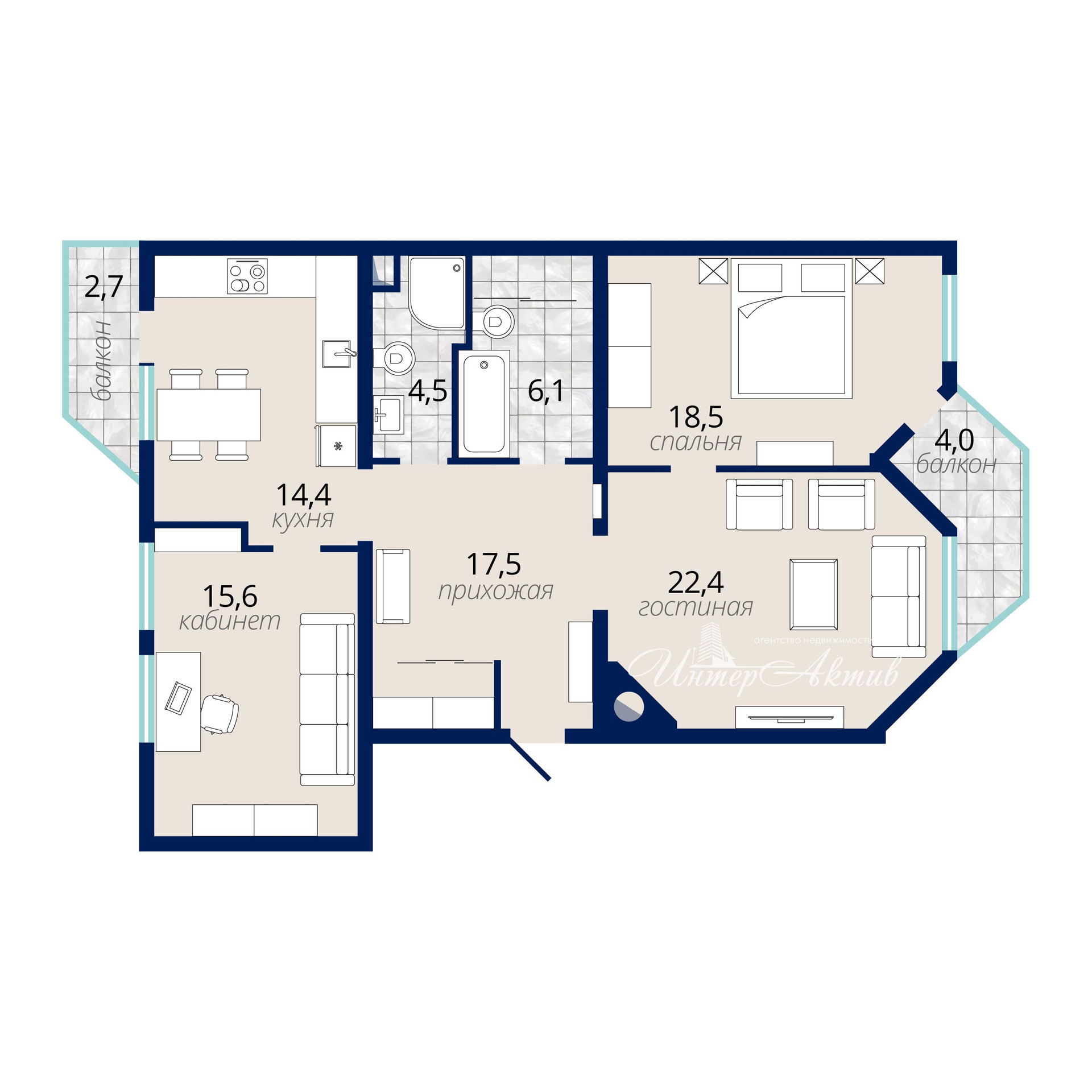 Купить 3-комнатную квартиру, 98.8 м² по адресу Новосибирск, Красный проспект,  153Б, 4 этаж, метро Заельцовская за 14 900 000 руб. в Домклик — поиск,  проверка, безопасная сделка с жильем в офисе Сбербанка.