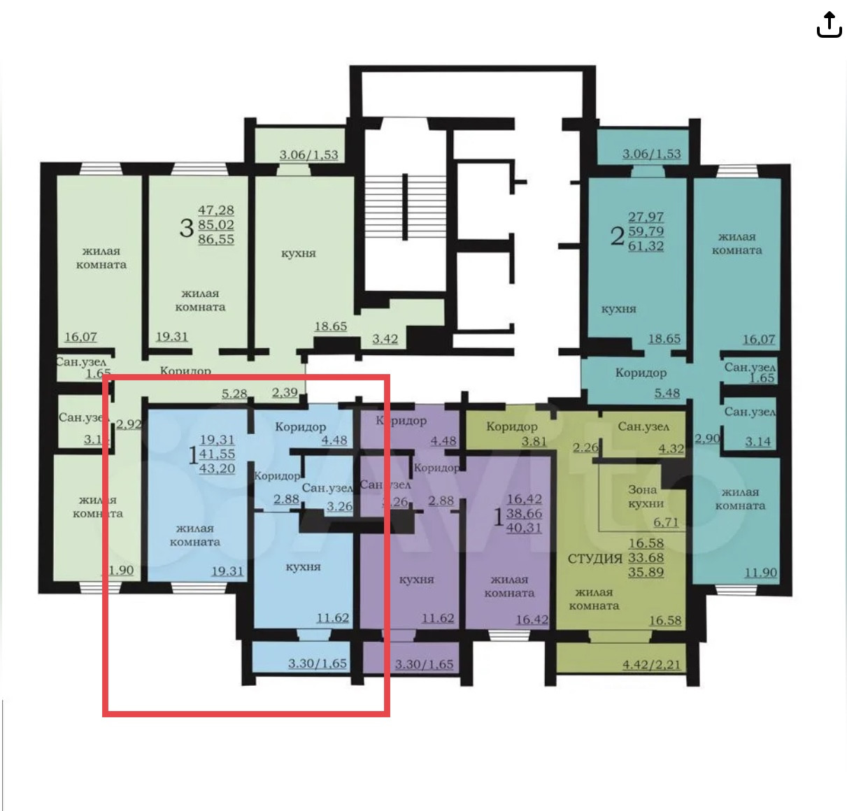 Купить 1-комнатную квартиру, 41.55 м² по адресу Челябинск, улица Университетская  Набережная, 85, 14 этаж за 3 928 000 руб. в Домклик — поиск, проверка,  безопасная сделка с жильем в офисе Сбербанка.