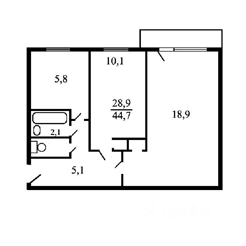 Планировка 2 комнатной квартиры по адресу Купить 2-комнатную квартиру, 45 м² по адресу Москва, улица Кравченко, 16 к1, 1 э