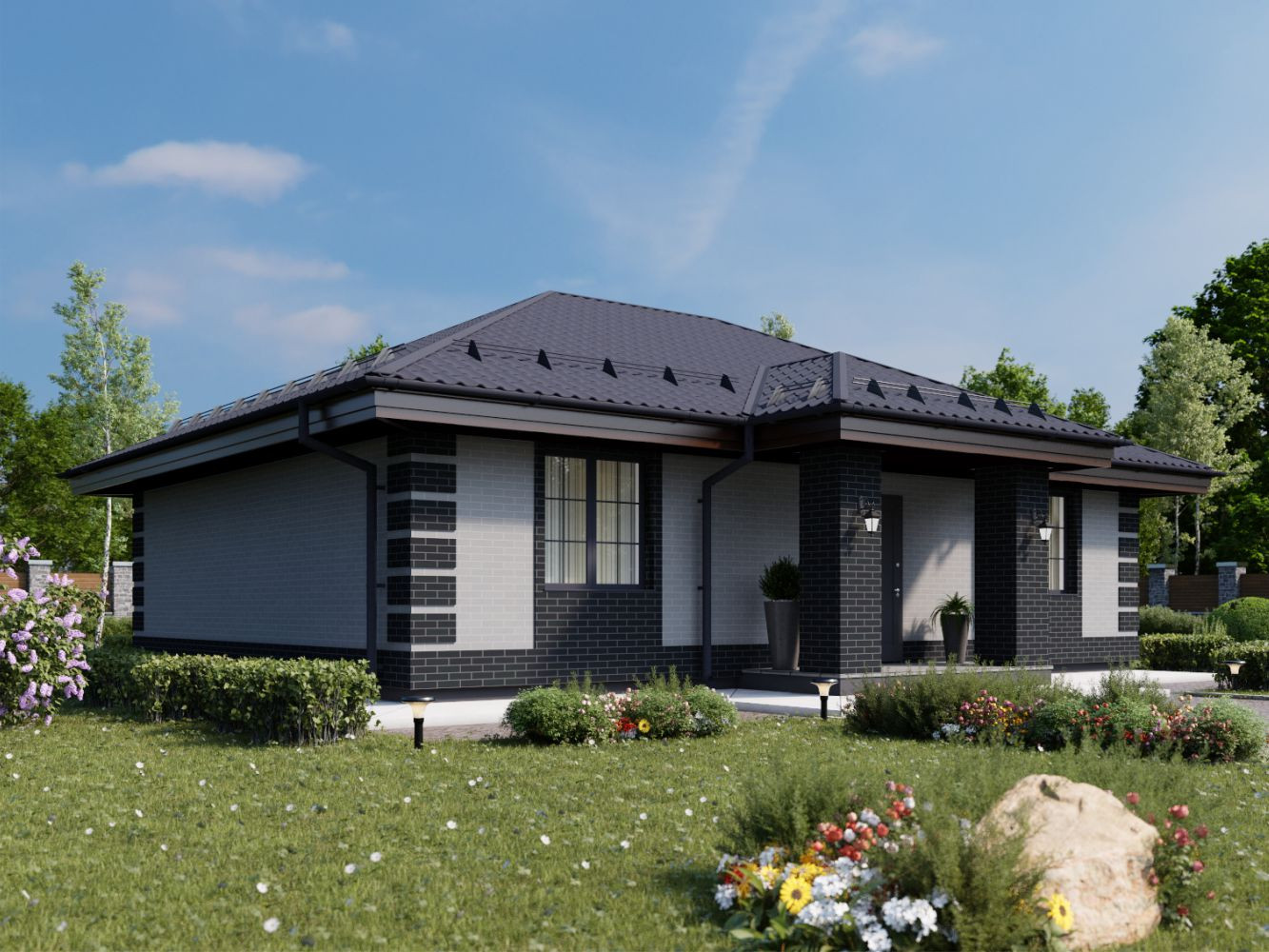 Z500 проекты одноэтажных с террасой Купить дом, 90 м² по адресу Московская область, городской округ Истра, деревня Л