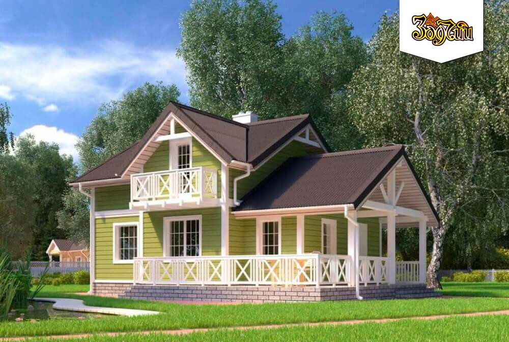 Проект каркасного дома ДК-274 12,6х8,1 (143 м²)