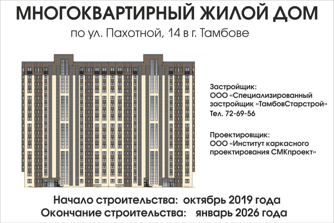 Купить 2-комнатную квартиру, 60.8 м² по адресу Тамбов, Пахотная улица, 14,  4 этаж за 4 985 600 руб. в Домклик — поиск, проверка, безопасная сделка с  жильем в офисе Сбербанка.