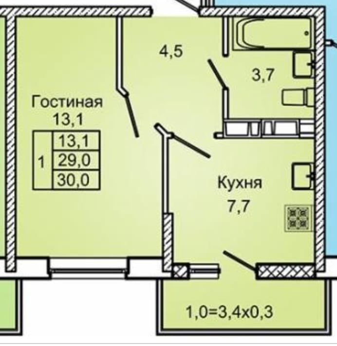 1 кв краснодар. Новостройка на ул Тихорецкая 1к кв.