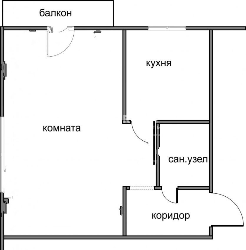 Типовой план 1 комнатной квартиры