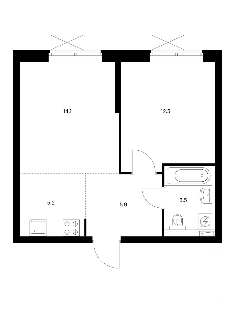 Планировки квартир в москве Купить 1-комнатную квартиру, 42 м² по адресу Москва, Северо-Восточный администра