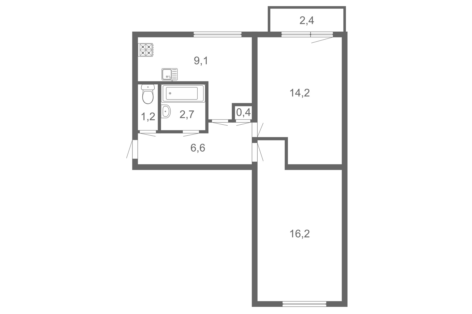 Купить 2-комнатную квартиру, 50.4 м² по адресу Санкт-Петербург, улица  Маршала Захарова, 27к1, 5 этаж за 6 500 000 руб. в Домклик — поиск,  проверка, безопасная сделка с жильем в офисе Сбербанка.