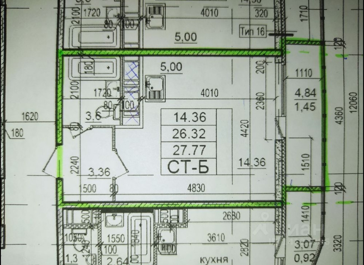 Купить студию, 27.77 м² по адресу Санкт-Петербург, Парголово, Заречная ...