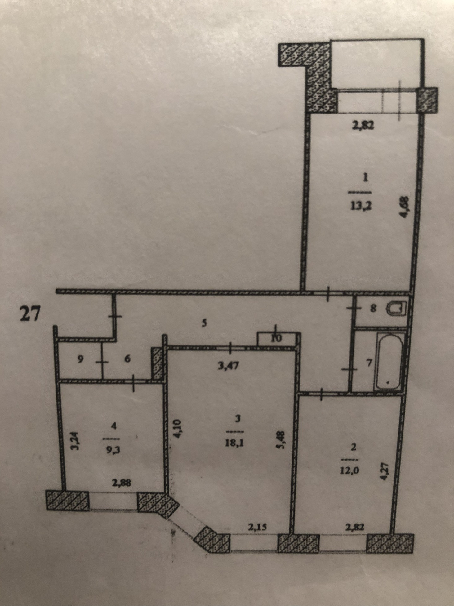 Купить 3-комнатную квартиру, 68.9 м² по адресу Ханты-Мансийский автономный  округ, Радужный, 5-й микрорайон, 29, 7 этаж за 1 900 000 руб. в Домклик —  поиск, проверка, безопасная сделка с жильем в офисе Сбербанка.