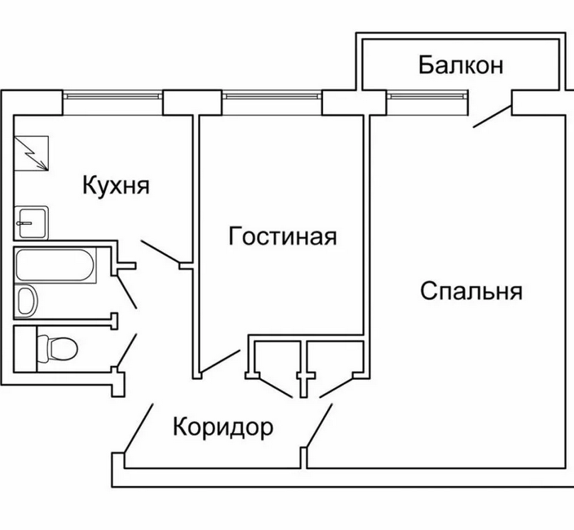 Типовые планировки 2 х комнатных квартир фото 18