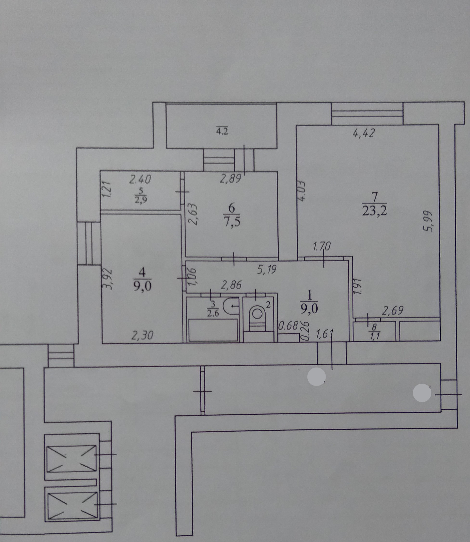 Купить 2-комнатную квартиру, 56.6 м² по адресу Калужская область, Обнинск,  улица Курчатова, 58, 12 этаж за 5 000 000 руб. в Домклик — поиск, проверка,  безопасная сделка с жильем в офисе Сбербанка.